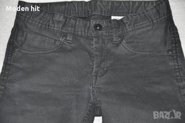 H&M Slim fit за момче  - сиво-черни дънки размер до 140 см., снимка 3 - Детски панталони и дънки - 34110207
