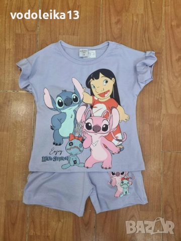 нов лилав комплект със Стич