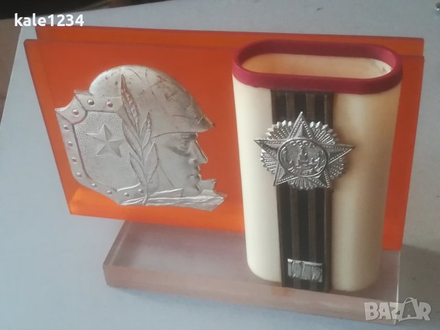 Моливник за бюро. Победа СССР 1945г. Карандашница. Поставка, снимка 5 - Антикварни и старинни предмети - 44163339