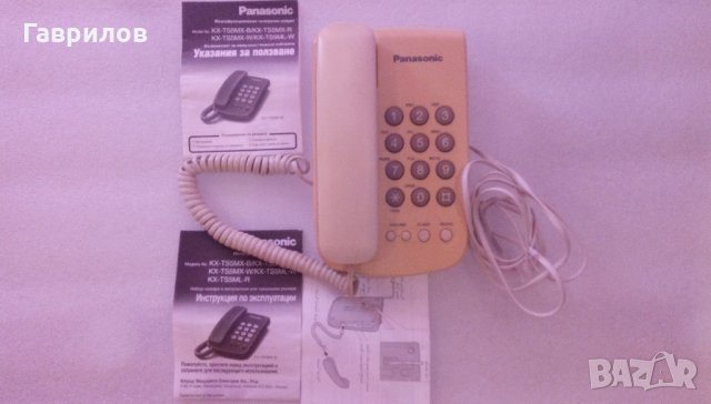 Продавам телефон PANASONIC Модел № KX-TS5MX-W, снимка 2 - Стационарни телефони и факсове - 29692103