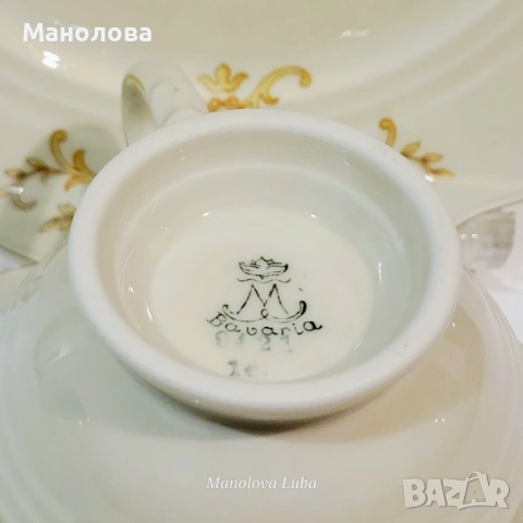 Троен комплект, порцеланова чаша за чай Mitterteich Bavaria., снимка 8 - Други ценни предмети - 54011887