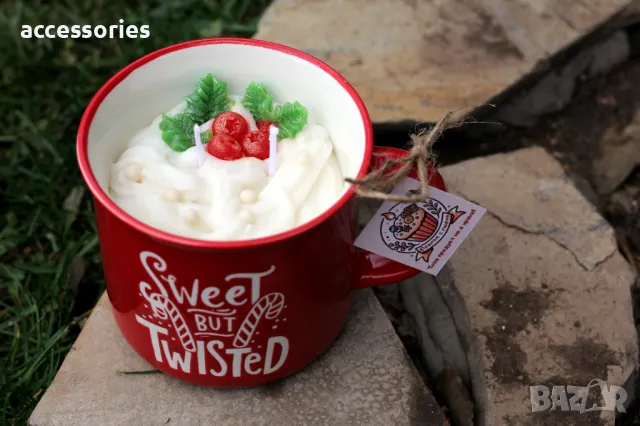 Ароматни ръчно изработени коледни свещи, снимка 3 - Декорация за дома - 48255802