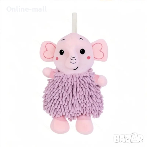 2в1 Плюшена играчка Слонче – Мека Кърпа за Ръце и Играчка , снимка 8 - Плюшени играчки - 51533894