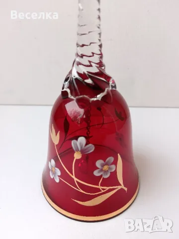 Мурано, камбанка от червено стъкло , снимка 2 - Антикварни и старинни предмети - 49957746