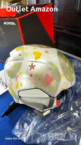  ски каска Alpina Pizi перлено бяло/гланц сърца (Junior)

, снимка 5 - Зимни спортове - 49656856