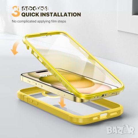 Нов защитен калъф кейс гръб за телефон iPhone 15 6.1 инча Айфон с протектор за екран , снимка 7 - Калъфи, кейсове - 42242097