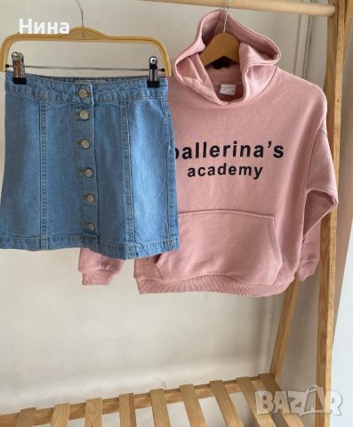 Худи Зара/ Zara в розово, снимка 3 - Детски анцузи и суичери - 39375797