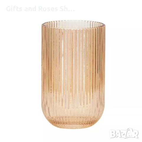 Нова серия чаши в кехлибарен цвят и релефно стъкло, снимка 4 - Чаши - 53896573