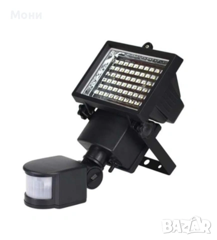 LED прожектор с датчик и соларен панел, снимка 3 - Прожектори - 53917081