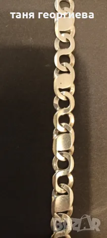 мъжка сребърна гривна , снимка 3 - Гривни - 48489986