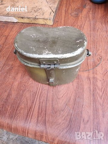 Рядко старо българско войнишко канче - форма "бъбрек" Материал – Алуминий военни 