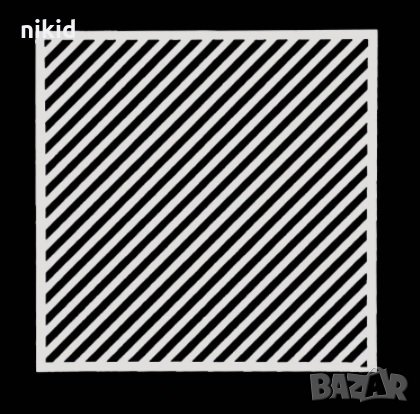 Наклонени странично линии черти квадратен стенсил шаблон спрей за торта и scrapbook , снимка 2 - Други - 30777678