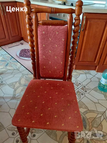 Кухненски комплект със шест стола, снимка 2 - Маси - 56162273