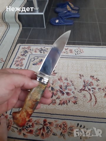 Нож на Андрей Бирюков от К340 стомана закалена на 62hrc, снимка 6 - Ножове - 37502436