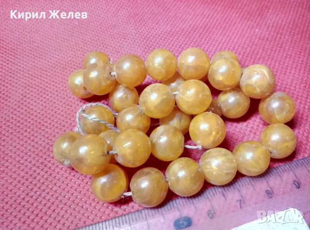 СТАРА МОЛИТВЕНА БРОЕНИЦА от ПРАХОВ / ПРЕСОВАН ТОПЕН КЕХЛИБАР 47313, снимка 5 - Антикварни и старинни предмети - 47282759