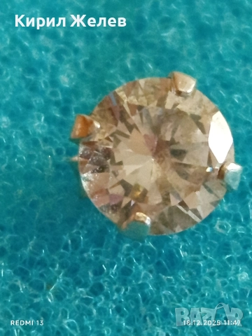 Елегантна сребърна обеца с инкрустиран цирконий ръчна изработка 78910, снимка 5 - Обеци - 52835139