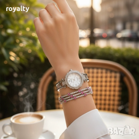 Дамски комплект часовник и гривна ZAVINO Quartz – стил и точност в едно, снимка 3 - Бижутерийни комплекти - 52122205