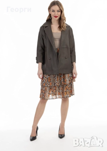 Дамско кожено сако caspio , снимка 2 - Якета - 52281875