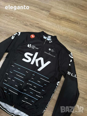 Мъжко ВЕЛО МТБ Джърси CASTELLI Team Sky UV50+  Long sleeve , L/XL размер , снимка 3 - Спортни дрехи, екипи - 50850121