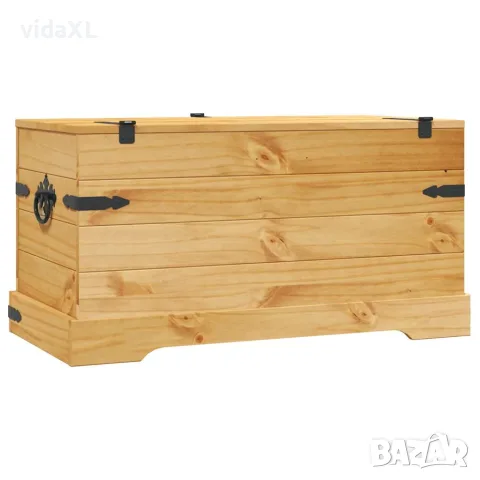 vidaXL Сандък, бор, мексикански стил “Корона“, 91x49,5x47 cм, снимка 6 - Скринове - 56146359