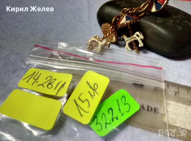 Стара ЕМАЙЛИРАНА ПОЗЛАТЕНА ФИГУРАЛНА РЕТРО ВИСУЛКА КОНЧЕТА ВЪРТЕЛЕЖКА ПАНАИР За КОЛЕКЦИЯ БИЖУ 32213, снимка 6 - Антикварни и старинни предмети - 48818801