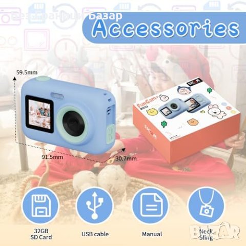 Нова 1080P Детска Камера SJCAM - Хит Подарък за Рожден Ден и 1 юни, снимка 7 - Фотоапарати - 44211507