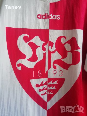 Stuttgart Retro Vintage Adidas оригинална тениска футболна фланелка , снимка 3 - Тениски - 38110075