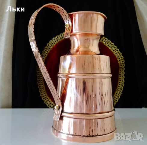 Страхотна медна кана,буренце,чиста червена мед 3 л. 