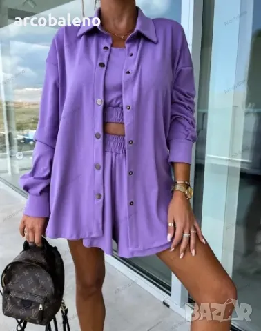 Дамски ежедневен ваканционен комплект от три части INS, 6цвята , снимка 6 - Комплекти - 49863393