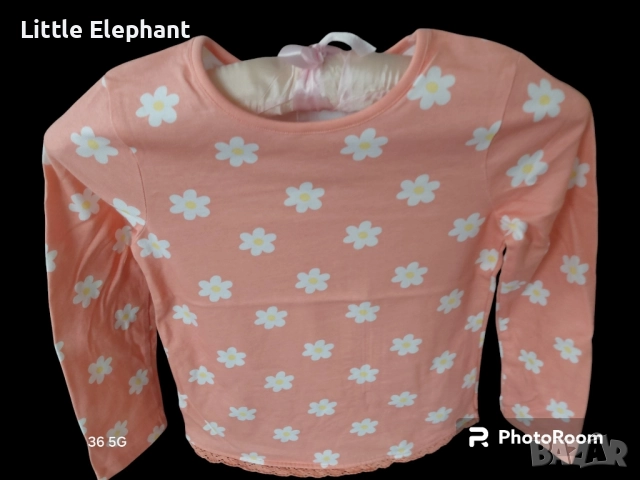 Блузка за 5-6 години,маргаритки,оранжева,колекция"Flowers",Англия/нова