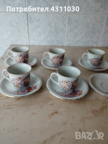 Три български  сервиза чаши за кафе , снимка 13 - Чаши - 54214526