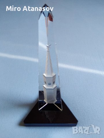 СССР кристален сувенир Спаската кула Кремъл Москва