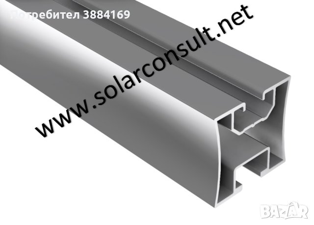 Алуминиев профил за фотоволтаични соларни панели, 40х40 с два канала, снимка 1 - Строителни материали - 42805297