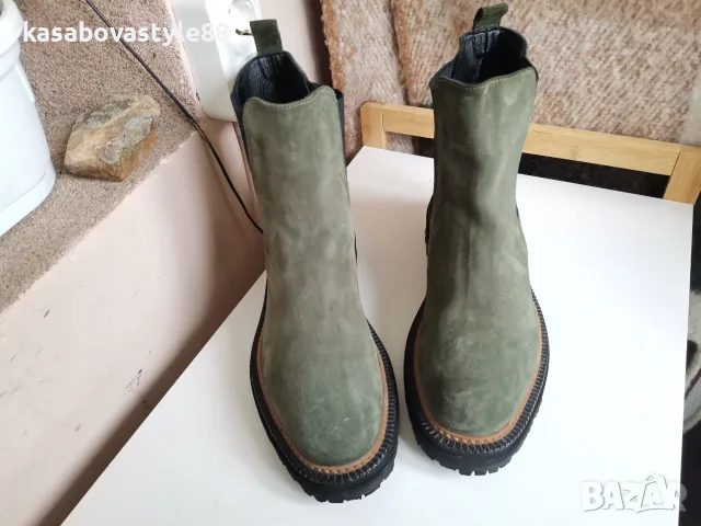 Дамски ботуши Естествен велур , снимка 5 - Дамски ботуши - 56508420