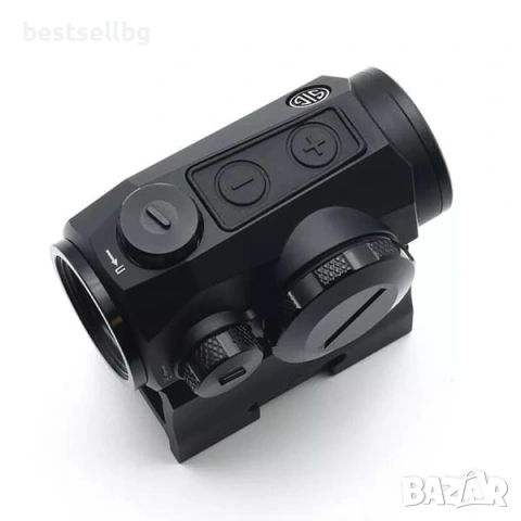 Малък бързомер SIG SAUER прицел мерник за лов пушка еърсофт пистолет пикатини стойка релса 2MOA 1x, снимка 10 - Оборудване и аксесоари за оръжия - 54110049