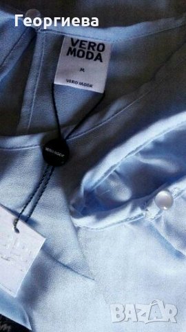 Нова небесно синя ефирна блуза ПРОМОЦИЯ🍀❤M(40) р-р🍀❤арт.1016, снимка 7 - Блузи с дълъг ръкав и пуловери - 29748839