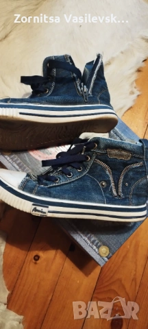 Дънкови кецове,35 номер , снимка 2 - Детски маратонки - 54275104