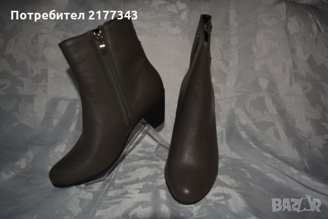 Сиви Дамски Зимни Боти на Ток Обувки Артикул №012, снимка 3 - Дамски боти - 30869286