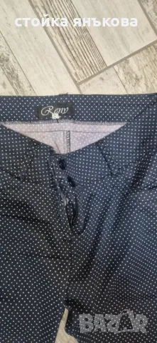 Продавам дамски тъмносин панталон на точки., снимка 3 - Панталони - 50202265