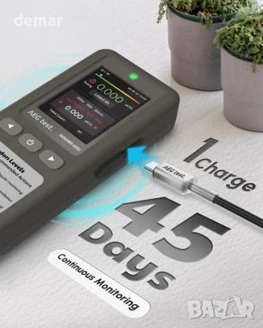 AEGTEST HOUND-1011 Преносим радон детектор за дома, лек, точен сензор, снимка 3 - Друга електроника - 51299393
