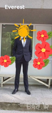 ARMANI костюм тъмносин 175 см,/ 52 размер, снимка 2 - Костюми - 36590494