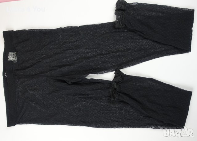 M/L VILA Clothes дамски черен тюлен клин с дантела на крачолите, снимка 9 - Клинове - 44341336