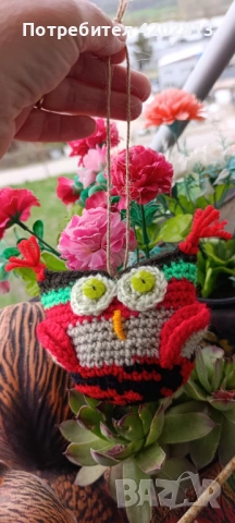Ръчна изработка . Плетени Бухалчета . Сувенири , снимка 6 - Декорация за дома - 54289599