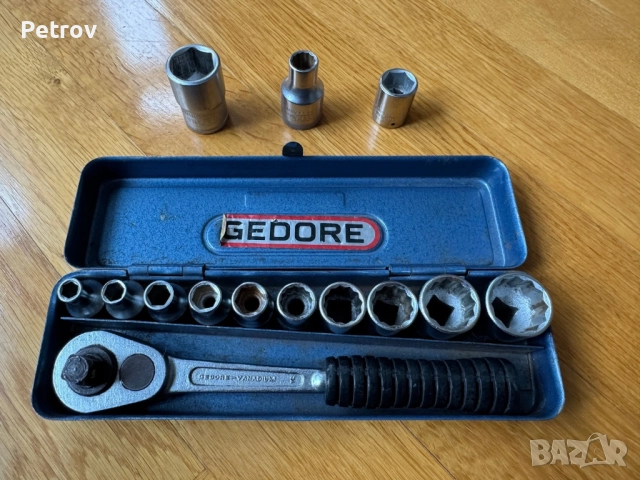 GEDORE No.3093U-1 - MADE IN GERMANY - 3/8" ПРОФЕСИОНАЛНА Гедория 12-стенни вложки 6 - 19 mm+3 вложки
