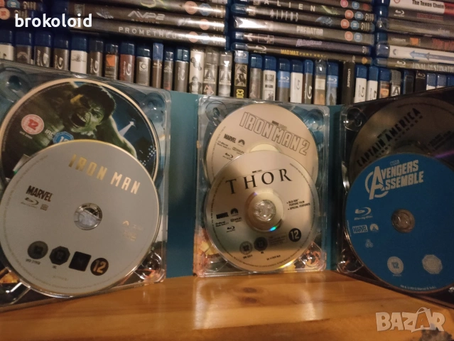 Marvel MCU PHASE 1 Iron Man 1&2 Incredible Hulk Thor Captain America Avengers блу рей комплект , снимка 9 - Blu-Ray филми - 54228050