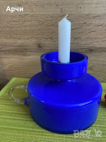 Стъклен съд с дръжка , снимка 2 - Други - 47821237