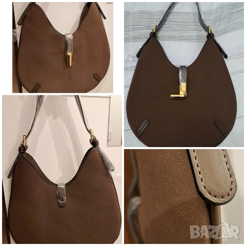 Луксозна чанта в тъмно кафяво, снимка 4 - Чанти - 54319495
