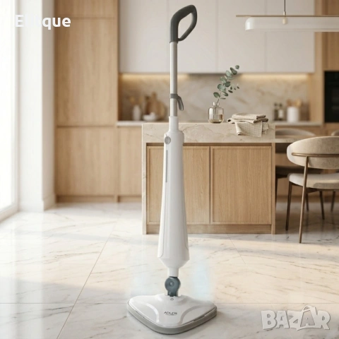 Парен моп Adler – 1300W мощност, дезинфекция без химикали и перфектно чисти подове