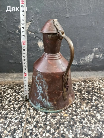 Стара медна кана, снимка 4 - Антикварни и старинни предмети - 53922045