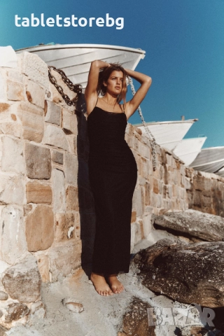 Нова рокля Zara – тюлена, с подплата, черна, размер L, снимка 2 - Рокли - 52348979